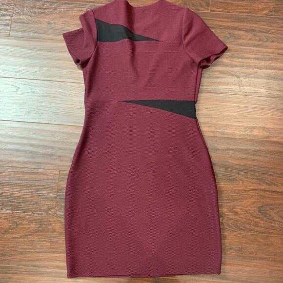 Express Purple Mesh Slice Short Sleeve Bodycon Dress Size 6 - Picture 5 of 5